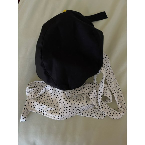 Wonder Work Stretch Comfort Professional Work Scrub Hat/Cap & Black/White Polka - Picture 9 of 11